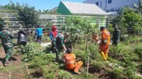 Koramil Kramatjati melakukan pengenalan bercocok tanam dengan memanfaatkan lahan kosong terhadap siswa SMPN 281 Jakarta.