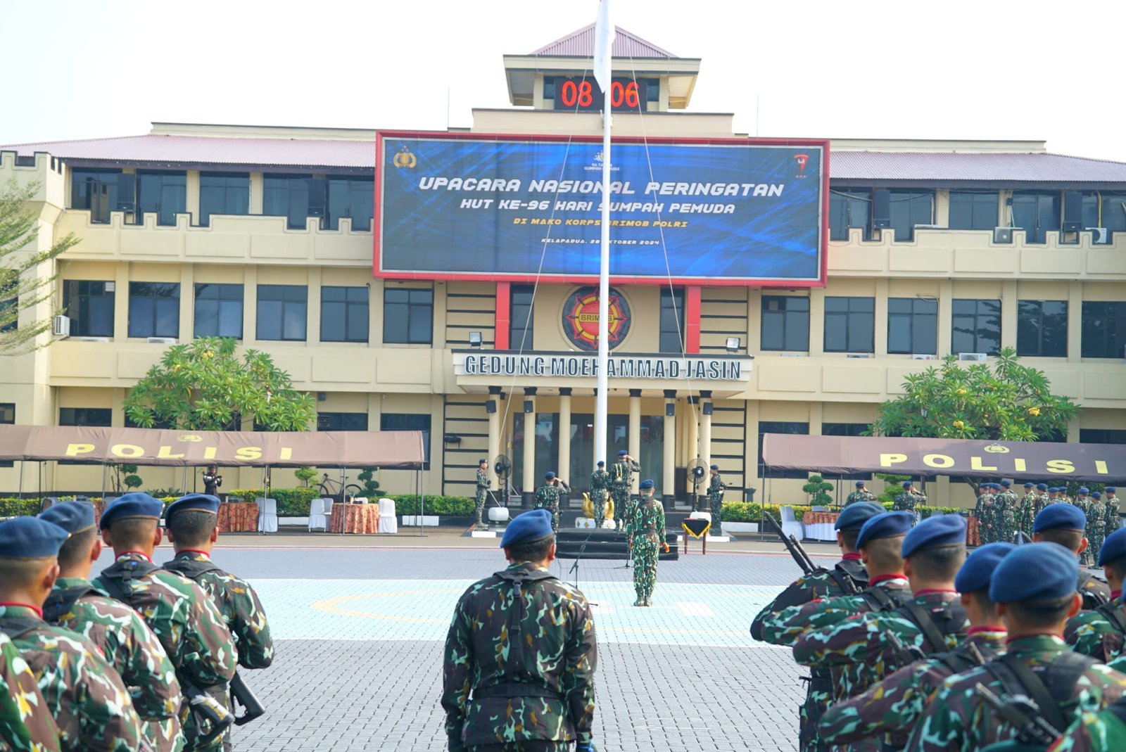 Peringati Hari Sumpah Pemuda Ke-96, Korbrimob Polri Gelar Upacara Bendera