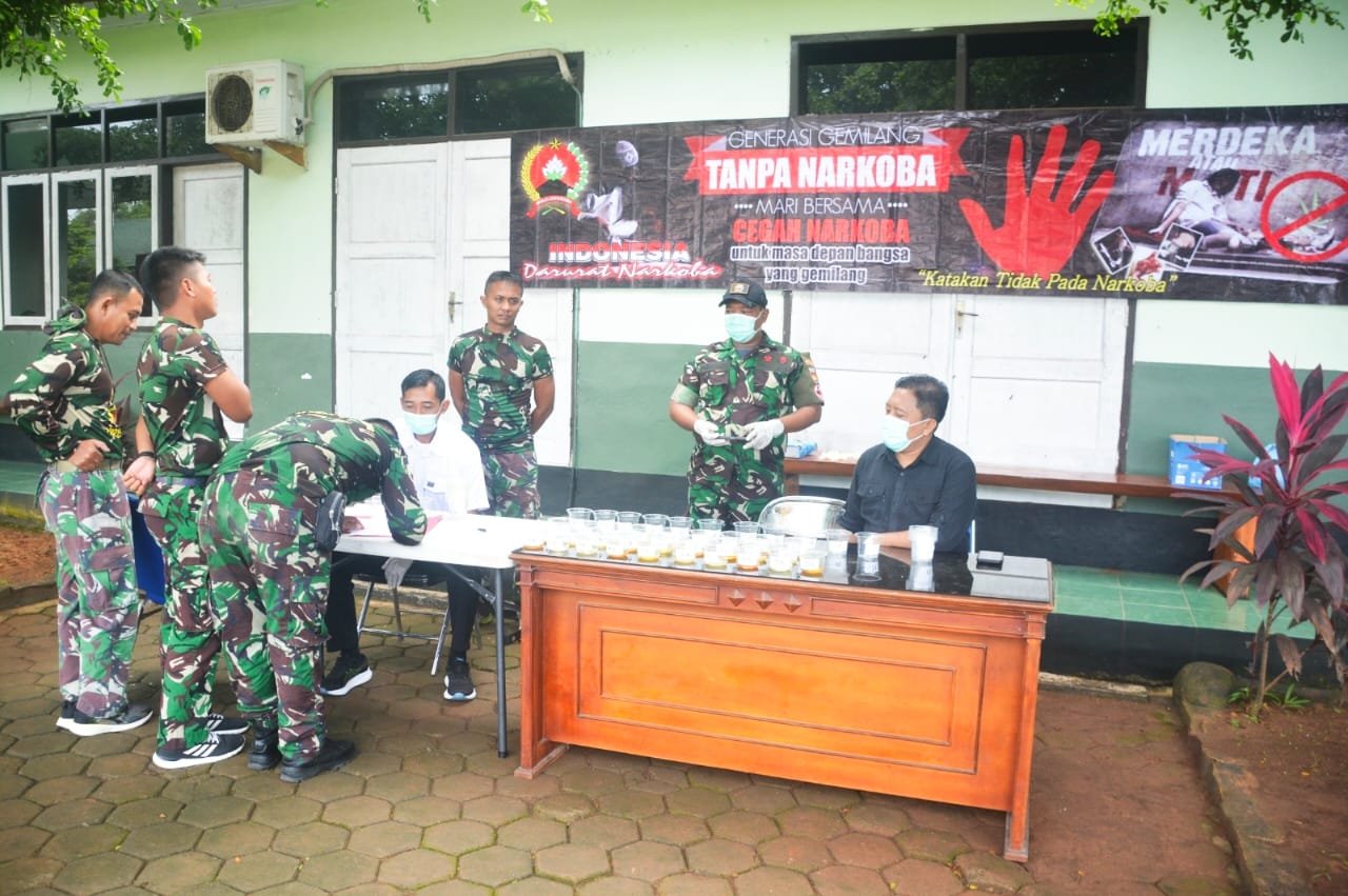 Korem 071/Wijayakusuma Sidak Anggota Tes Urine, Antisipasi Penyalahgunaan Narkoba