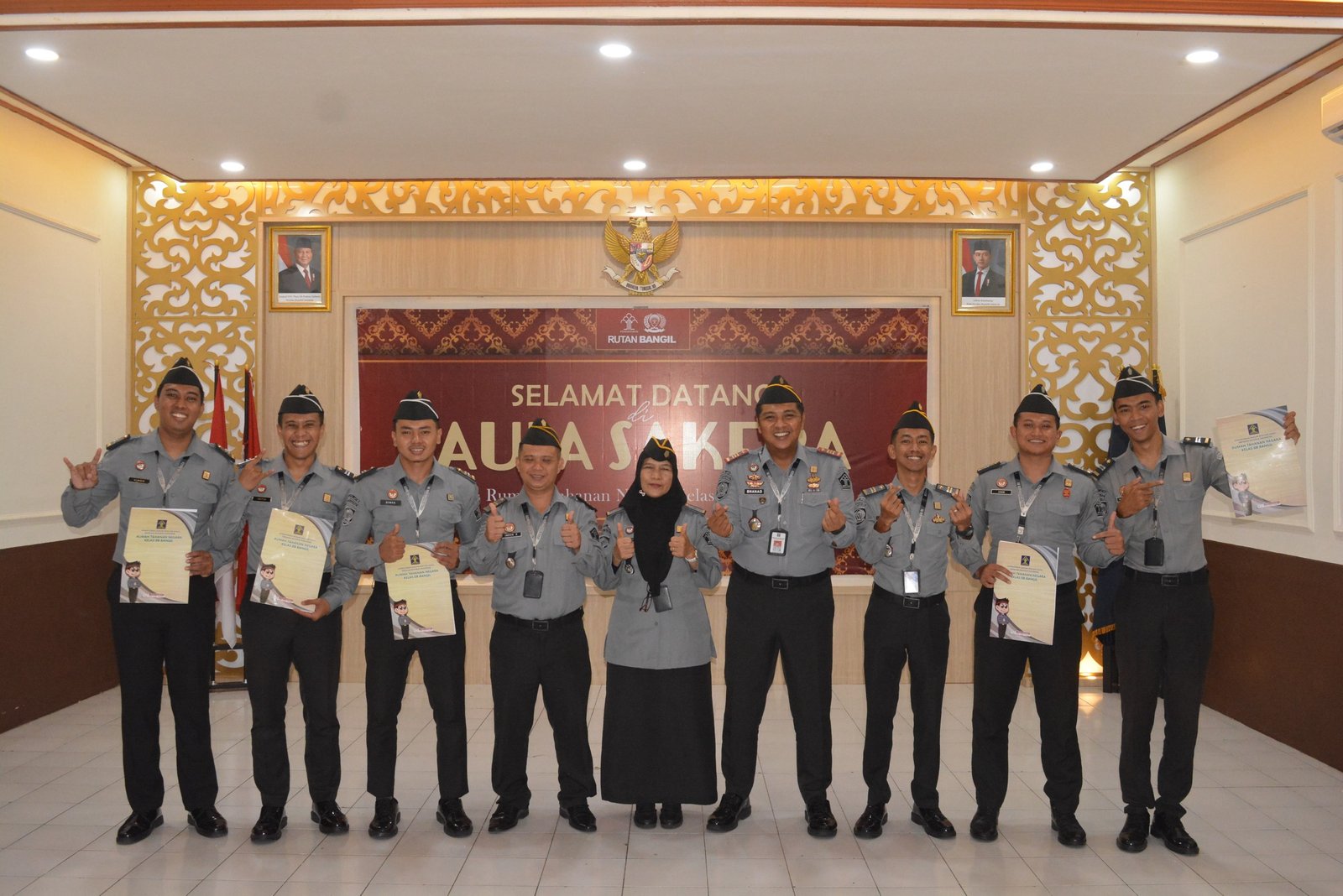 Setingkat Lebih Tinggi, Rutan Bangil Gelar Apel Kenaikan Pangkat dan Penyematan Tanda Pangkat