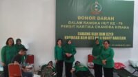 Persit KCK Cab. XLIII Kodim 0210/TU Gelar Donor Darah Dalam Rangka HUT Persit Ke-79