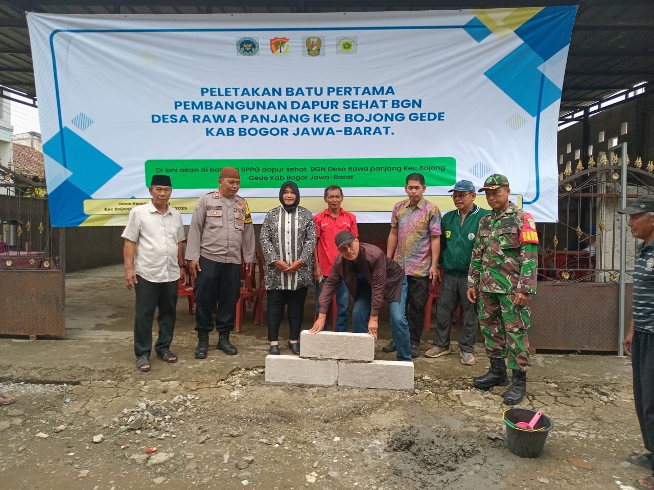 Peletakan Batu Pertama Pembangunan Dapur Sehat di Bojonggede