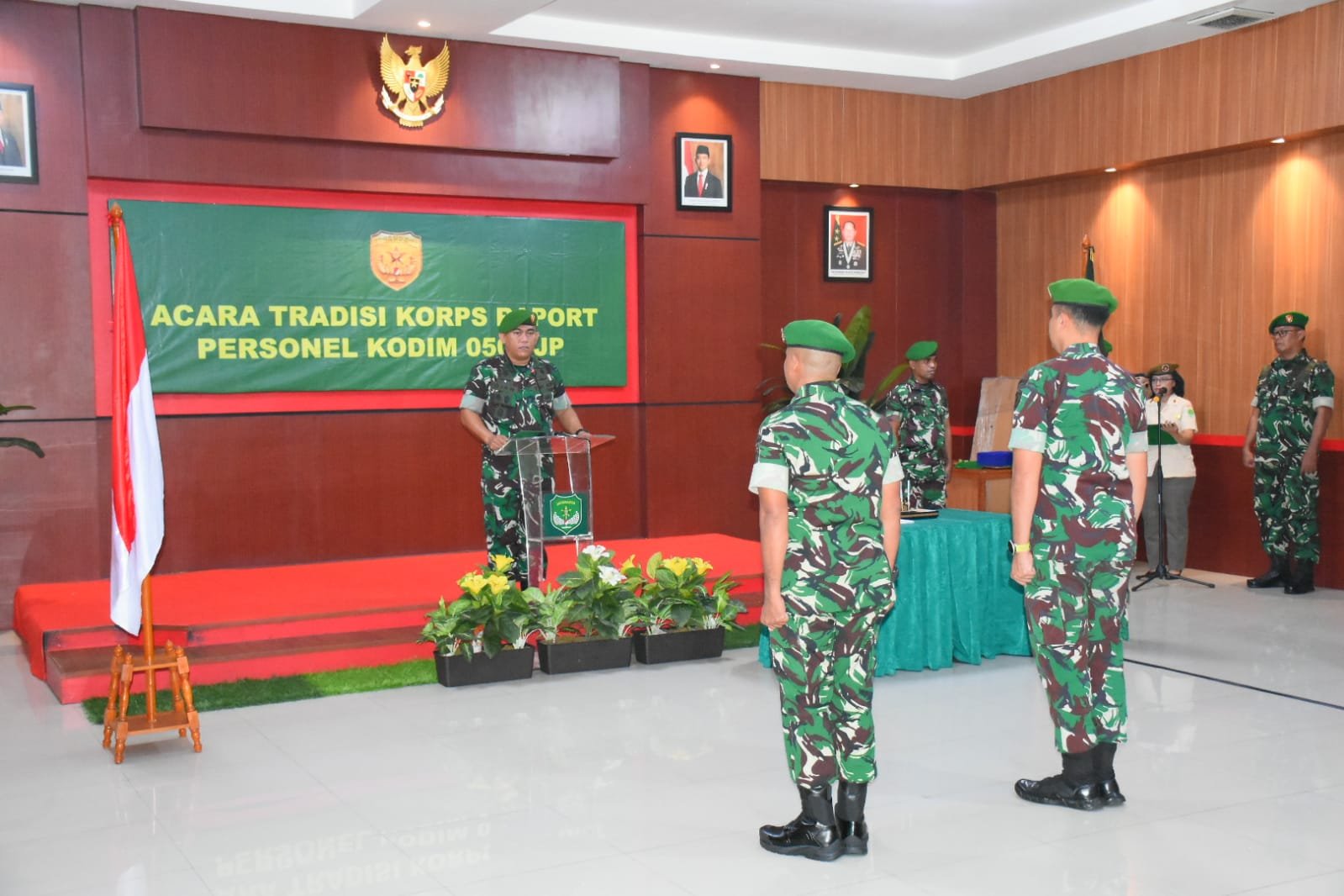 Kodim 0501/JP Gelar Korps Raport, Kasdim Pimpin Pelepasan Perwira Pindah Satuan