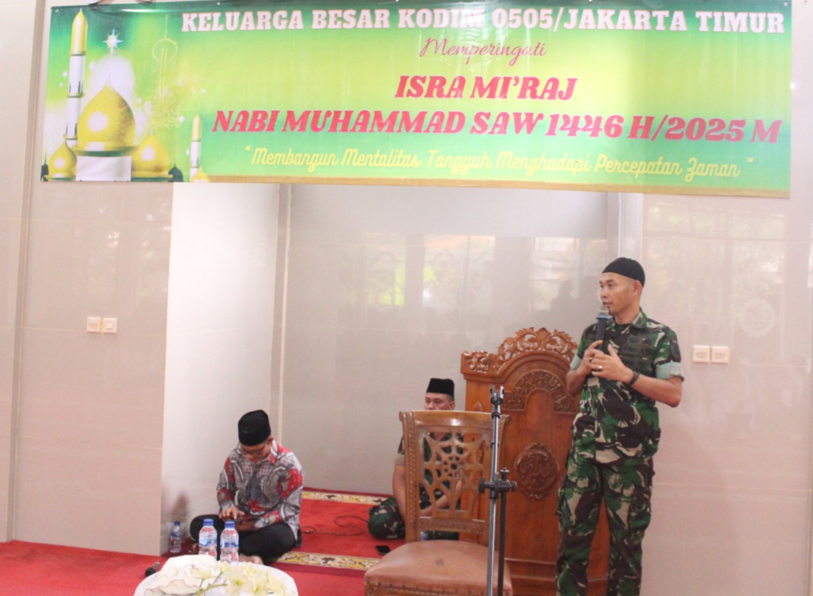 Kodim 0505/JT Perkuat Iman dan Mentalitas Tangguh Melalui Peringatan Isro Mi'raj 1446 H