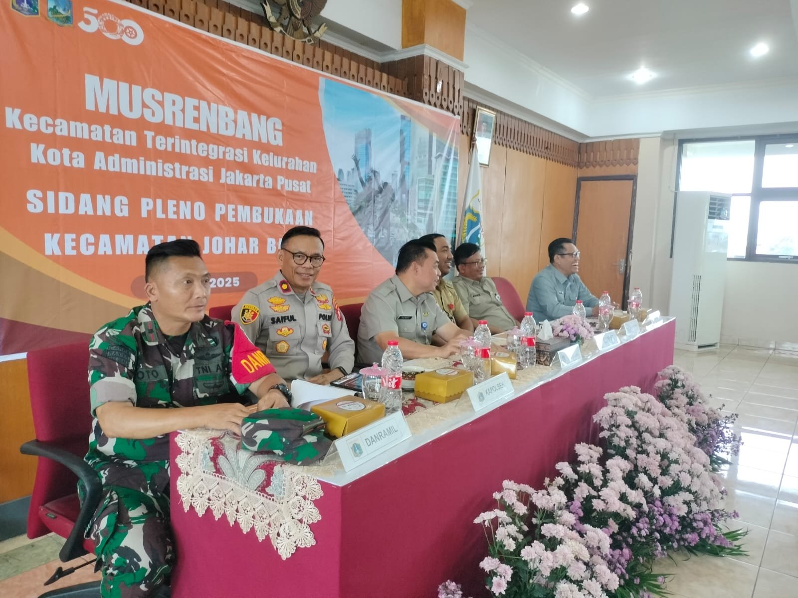 Danramil 08/JB Hadiri Sidang Pleno Pembukaan Musrenbang Terintegrasi Kelurahan se-Kecamatan Johar Baru Tahun 2025