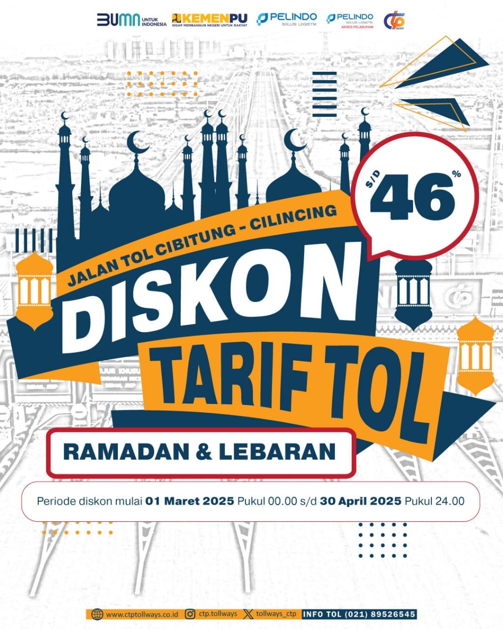 Diskon Tarif Tol JTCC Hingga 46% Selama Ramadan dan Lebaran