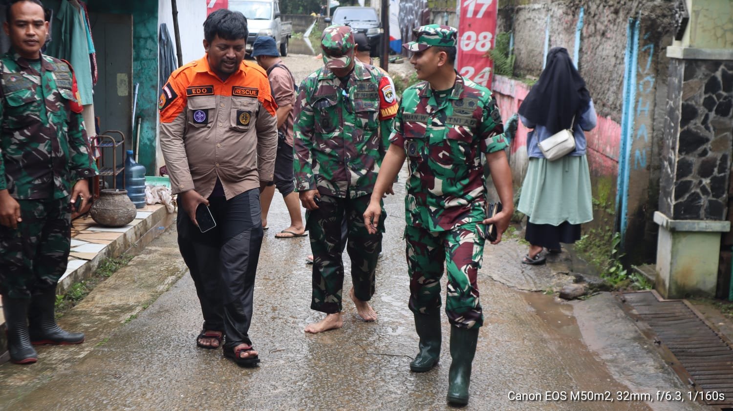 Dandim 0508 Depok: Penanganan Banjir di Sawangan Berlanjut, Warga Dapat Bantuan