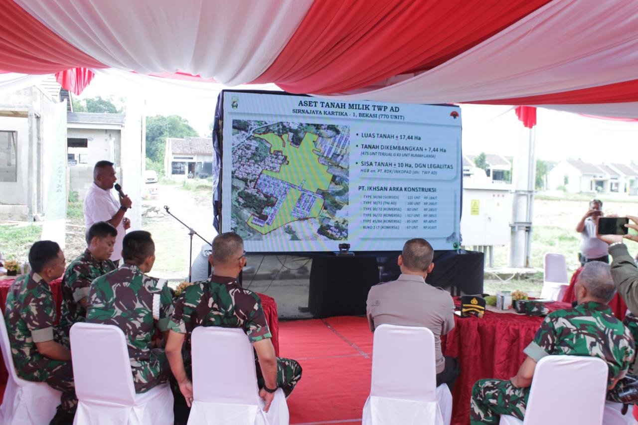 Danrem 051/Wkt Hadiri Vicon Groundbreaking Perumahan TNI AD, 770 Unit Rumah Siap Dihuni di Bekasi