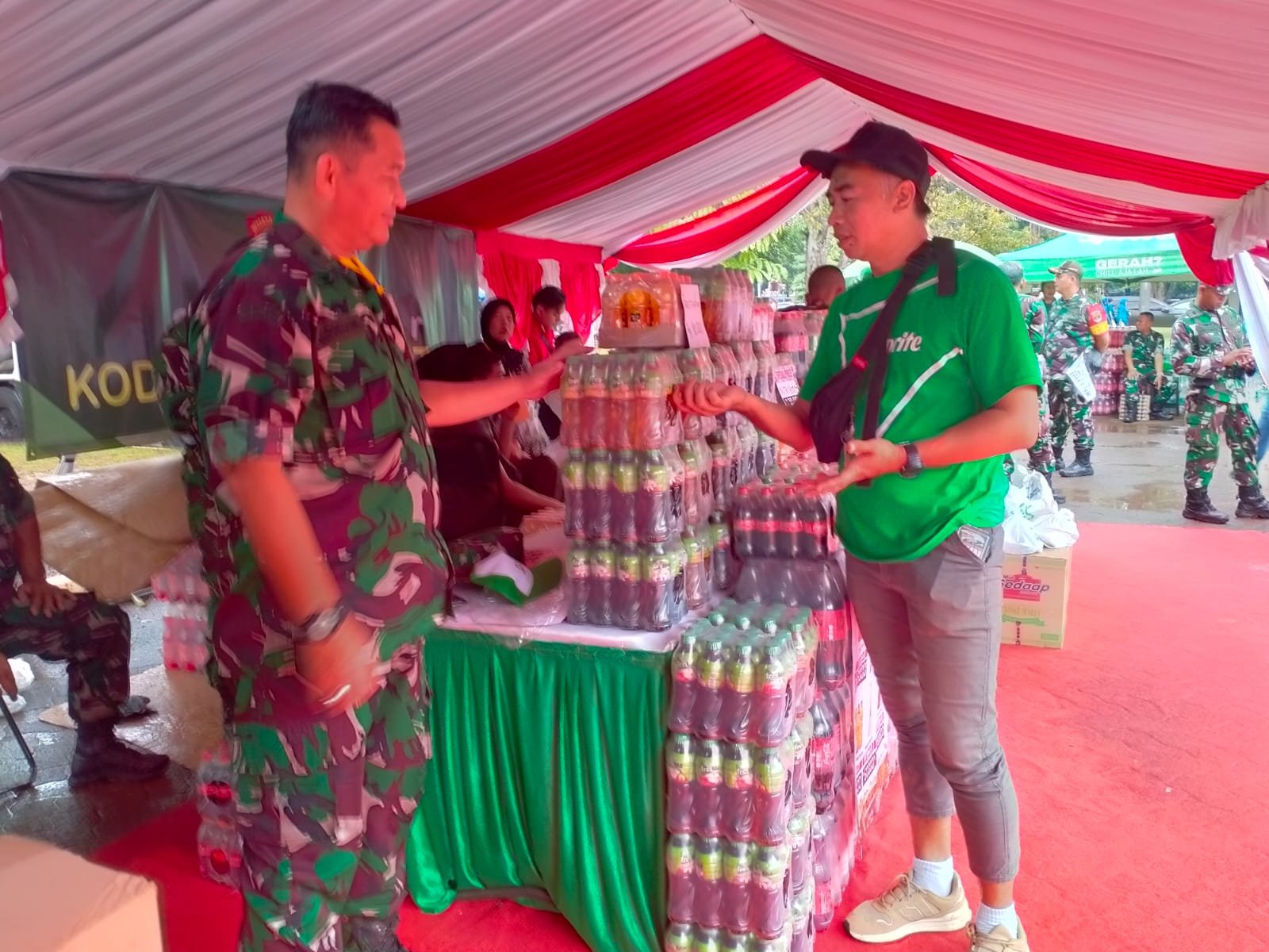 Kodim 0505/JT Ikut Sukseskan Bazar Ramadhan di Mabes TNI