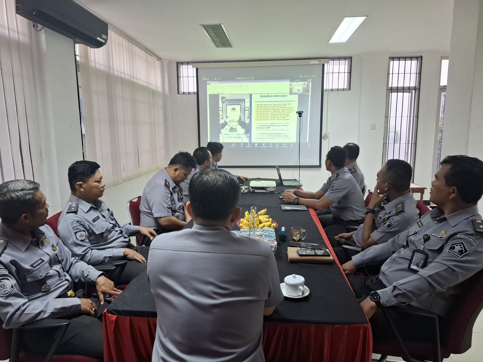 Lapas Purwokerto Ikuti Evaluasi Kinerja Pemasyarakatan Secara Virtual