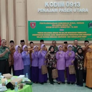 Perkokoh Persatuan, Kodim 0913/PPU Gelar Komsos Bersama Keluarga Besar TNI 