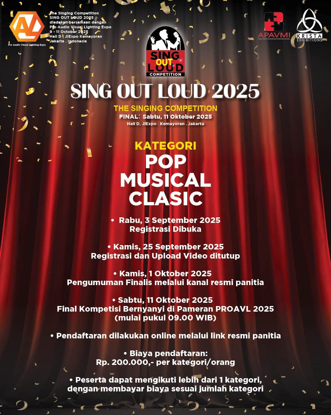 Sing Out Loud Meriahkan PRO AVL Indonesia 2025, Hadirkan Kompetisi Vokal Bergengsi dan Teknologi Hiburan Terkini