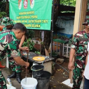 Kodim 0504/Jakarta Selatan Gelar Bakti Teritorial Prima, Perbaiki Pos Kamling di Pesanggrahan