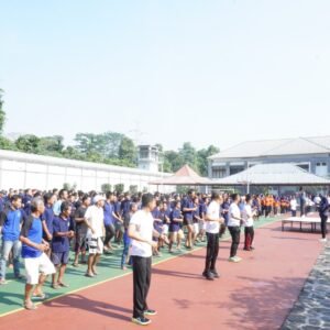 Rutan Depok Gelar Senam Bersama, Wujudkan Warga Binaan yang Sehat dan Bugar
