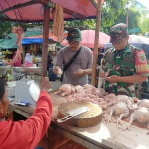 Kodim 0503/JB Pantau Stabilitas Harga Sembako di Pasar Jakarta Barat