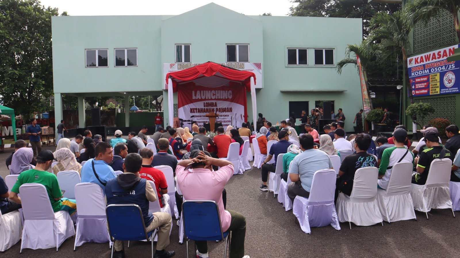 Kodim 0504/JS Bersama PT. YKB Merah Putih Gelar Lomba Ketahan Pangan