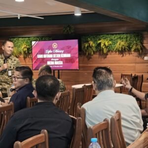 Kepala Biro Informasi Pertahanan (Karo Infohan) Setjen Kemhan, Kolonel Arm Rico Ricardo Sirait, menggelar Coffee Morning dengan Media Massa