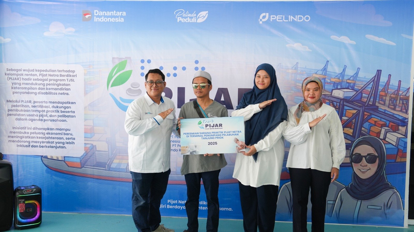 Dorong Keberlanjutan Usaha Tuna Netra, Pelindo Solusi Logistik Perkuat Program PIJAR Fase II