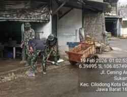 Kodim 0508/Depok Genjot Drainase Bojong Lio, Cegah Genangan