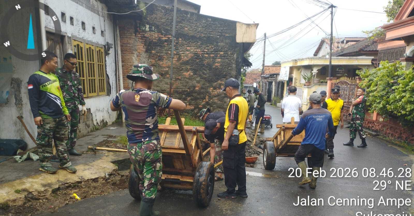 Kapten Irwanto Sidauruk: Drainase Bojong Lio Dikebut Meski Hujan
