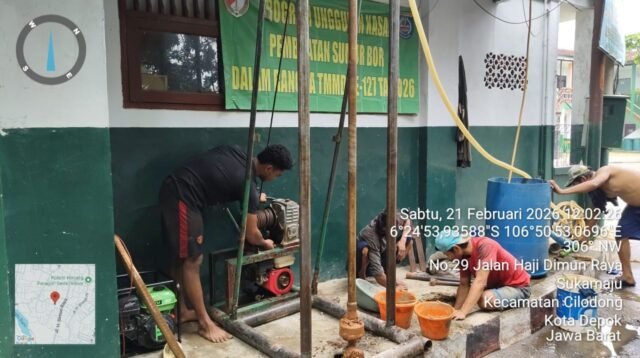 Air Bersih untuk Siswa, TMMD Depok Bangun Sumur Bor di MI Darul Falah II