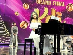 Panggung Grand Final Kontes Dangdut Indonesia (KDI) 2025 yang digelar di Studio 14 Tower 2 MNC Studios, Kebon Jeruk, Jakarta Barat, Kamis (12/3/2026)