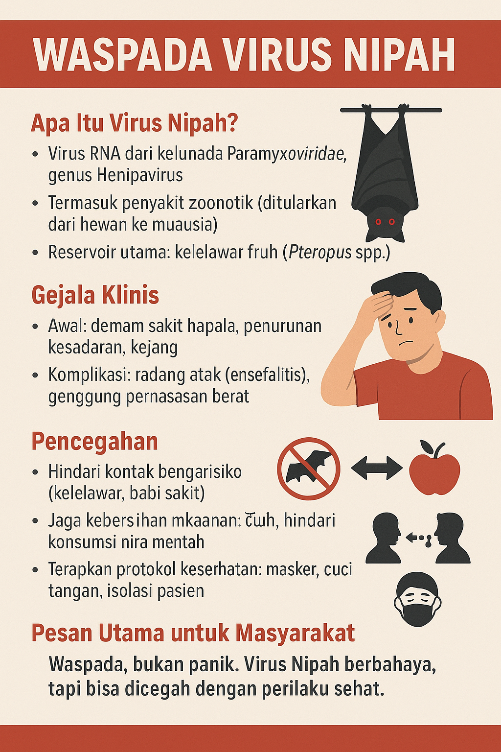 Virus Nipah Mengintai, Ahli Ingatkan Indonesia Perkuat Kewaspadaan Dini