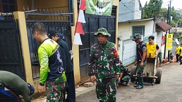 Pembuatan Drainase TMMD 127 di Sukamaju Capai 89 Persen