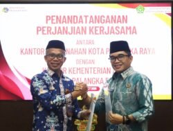 BPN dan Kemenag Palangka Raya Teken Kerja Sama Percepat Sertifikasi Tanah Wakaf