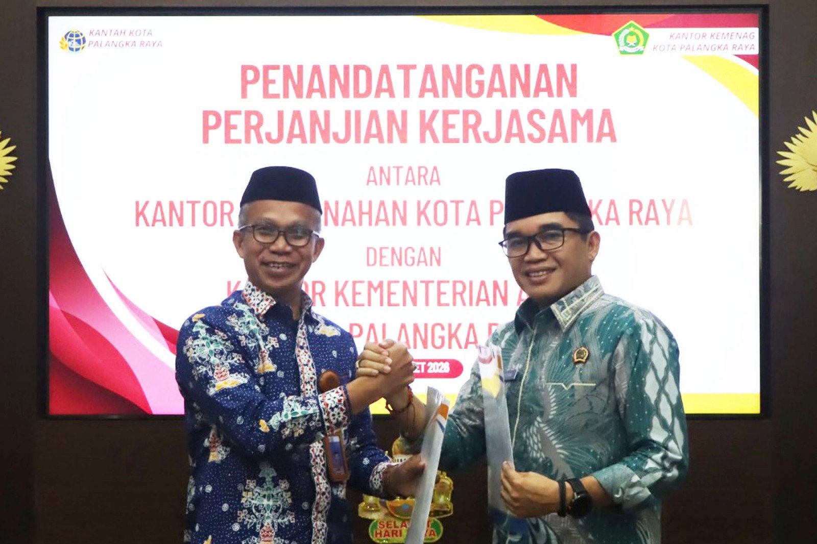 BPN dan Kemenag Palangka Raya Teken Kerja Sama Percepat Sertifikasi Tanah Wakaf
