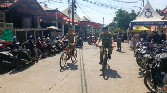 Cara Unik Koramil Sukmajaya, Patroli Sepeda Dekatkan Prajurit dengan Warga