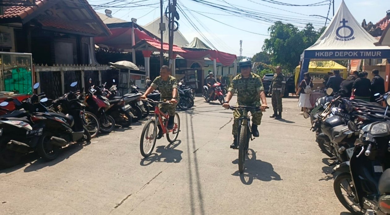 Cara Unik Koramil Sukmajaya, Patroli Sepeda Dekatkan Prajurit dengan Warga