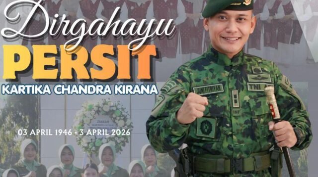 Letkol Inf Juni Fitriyan Beserta Ketua Persit Sampaikan Selamat HUT Persit Ke -80
