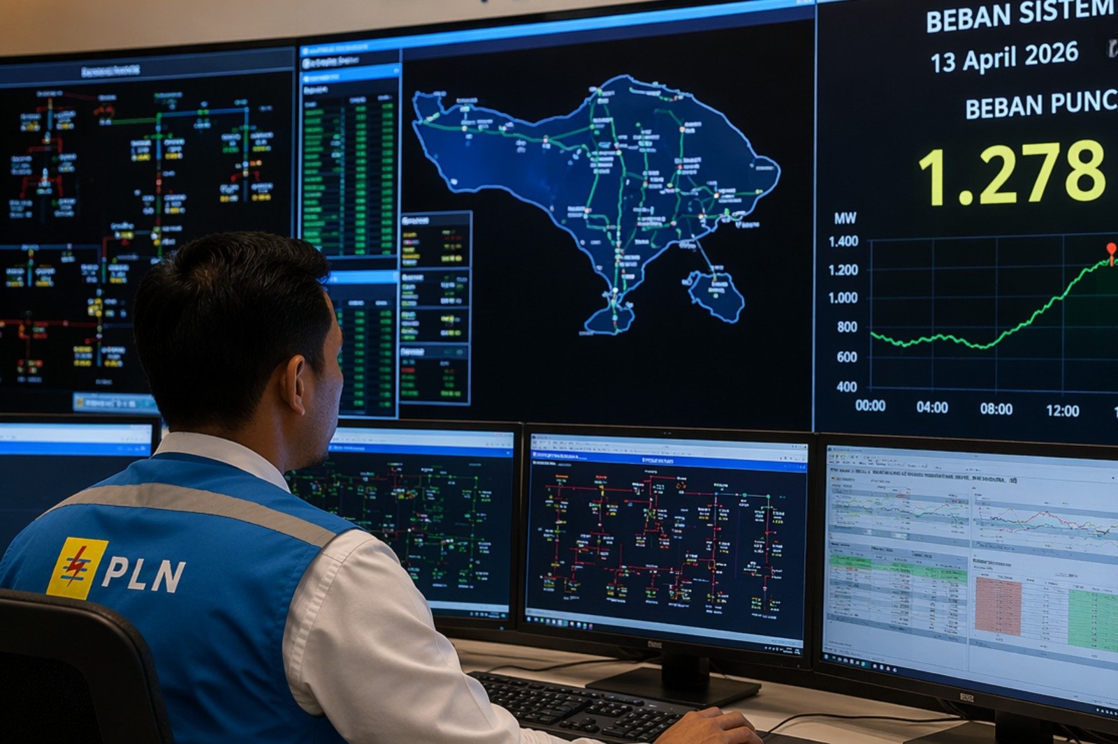 Cuaca Panas Picu Rekor Baru, Beban Puncak Listrik Bali Tembus 1.278 MW