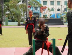 Prajurit Kodam Jaya Ikuti Ujian Kenaikan Sabuk Hitam PSM di Korem 051/WKT