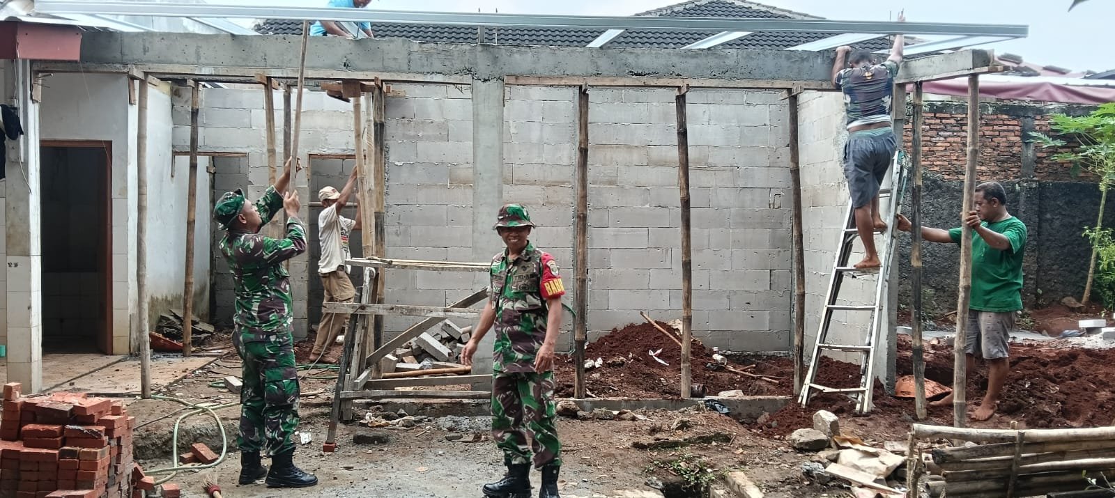 Aksi Korem 051/WKT, Perbaikan Sanitasi Panti Asuhan di Sawangan Dikebut