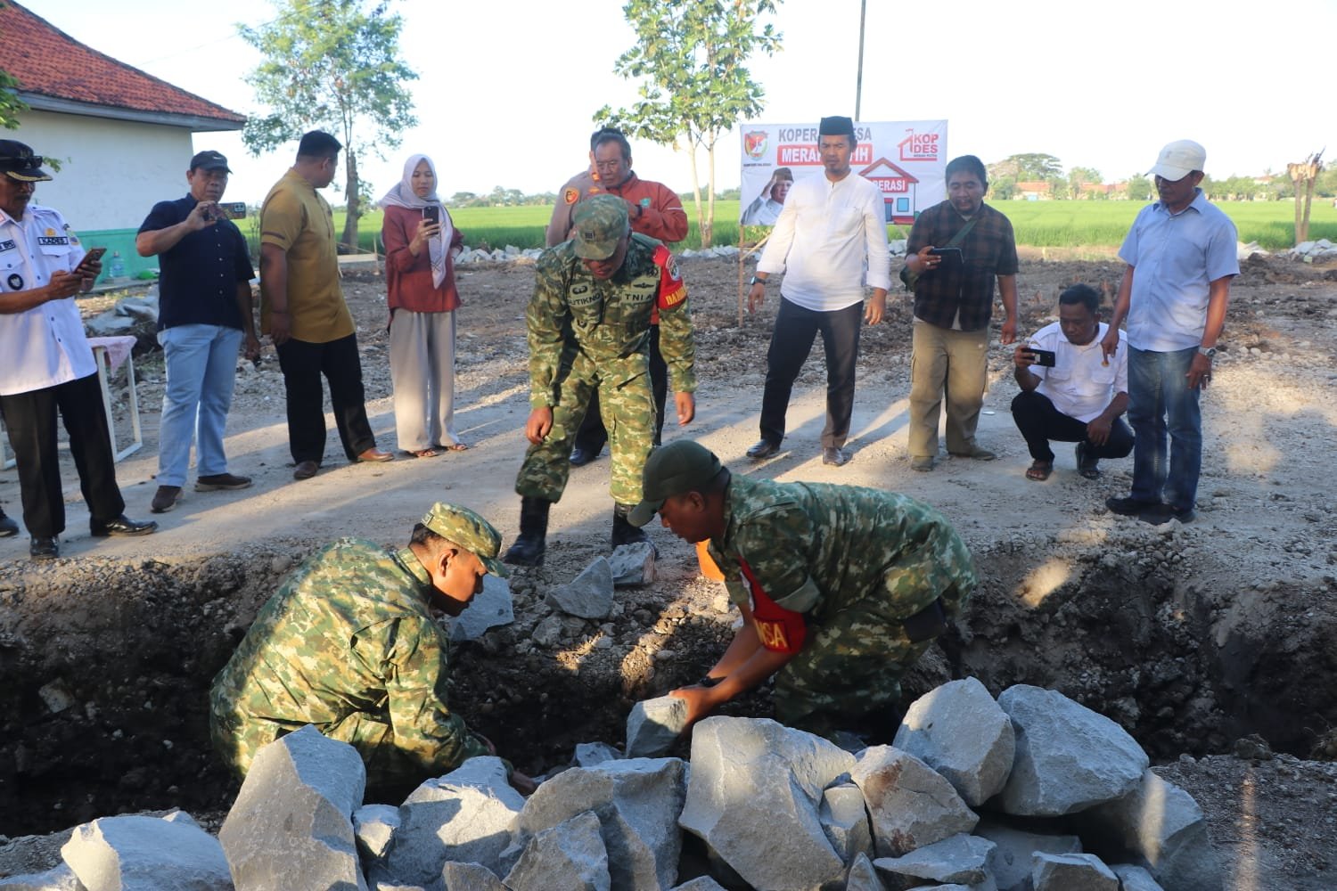 Dandim 0509 Bekasi Pimpin Groundbreaking Koperasi Merah Putih di Pebayuran