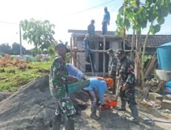 Pengecoran Atap MCK Jadi Simbol Kebersamaan TMMD di Desa Godo
