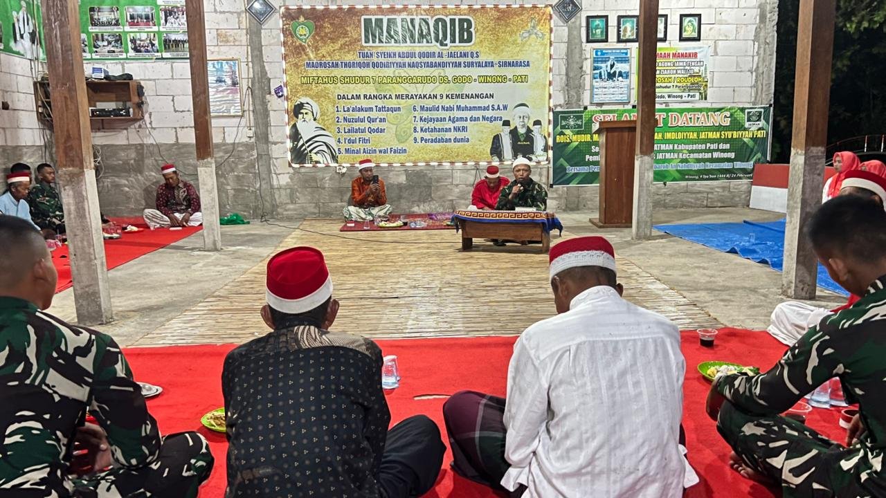 Nuansa Religius, Danton Satgas TMMD 128 Hadiri Pengajian Jamaah Thoriqoh