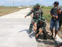 Wadan Satgas TMMD Reguler ke-128 Tinjau Betonisasi Jalan, Pastikan Kualitas Sesuai Target