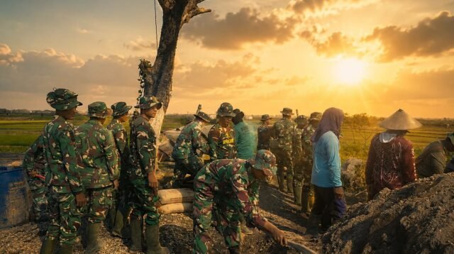 Di Tengah Sawah, TNI dan Warga Pati Rajut Gotong Royong Demi Masa Depan Petani