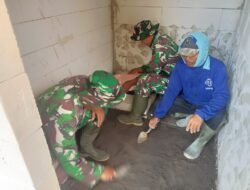 Kejar Target Penyelesaian, Satgas TMMD dan Warga Godo Kebut Pemasangan Instalasi MCK