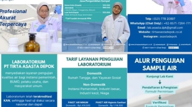 Tirta Asasta Depok Resmikan Laboratorium Uji Kualitas Air, Warga Kini Bisa Pastikan Air Aman Dikonsumsi