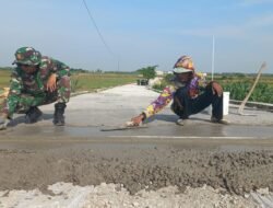 Betonisasi Jalan TMMD 128 Capai 66,31 Persen, Akses Warga Desa Godo Semakin Lancar