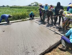 Tinggal 200 Meter, Betonisasi Jalan Desa Godo Hampir Rampung