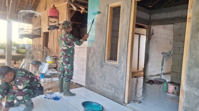 Sentuhan Warna Harapan, RTLH Program TMMD Ke-128 Kodim Pati Masuk Tahap Pengecatan