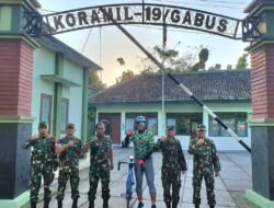 Gowes Pagi Dansatgas TMMD, Susuri Koramil Hingga Tinjau Pembangunan Tugu Prasasti Desa Godo
