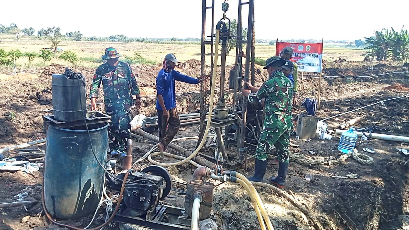 Titik Bor Kelima Rampung, Satgas TMMD 128 Kodim Pati Hadirkan Air Bersih Dekat Permukiman Warga Godo