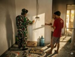 Wujud Kepedulian TMMD, Rumah Bapak Kartiko Dilengkapi Instalasi Listrik yang Rapi