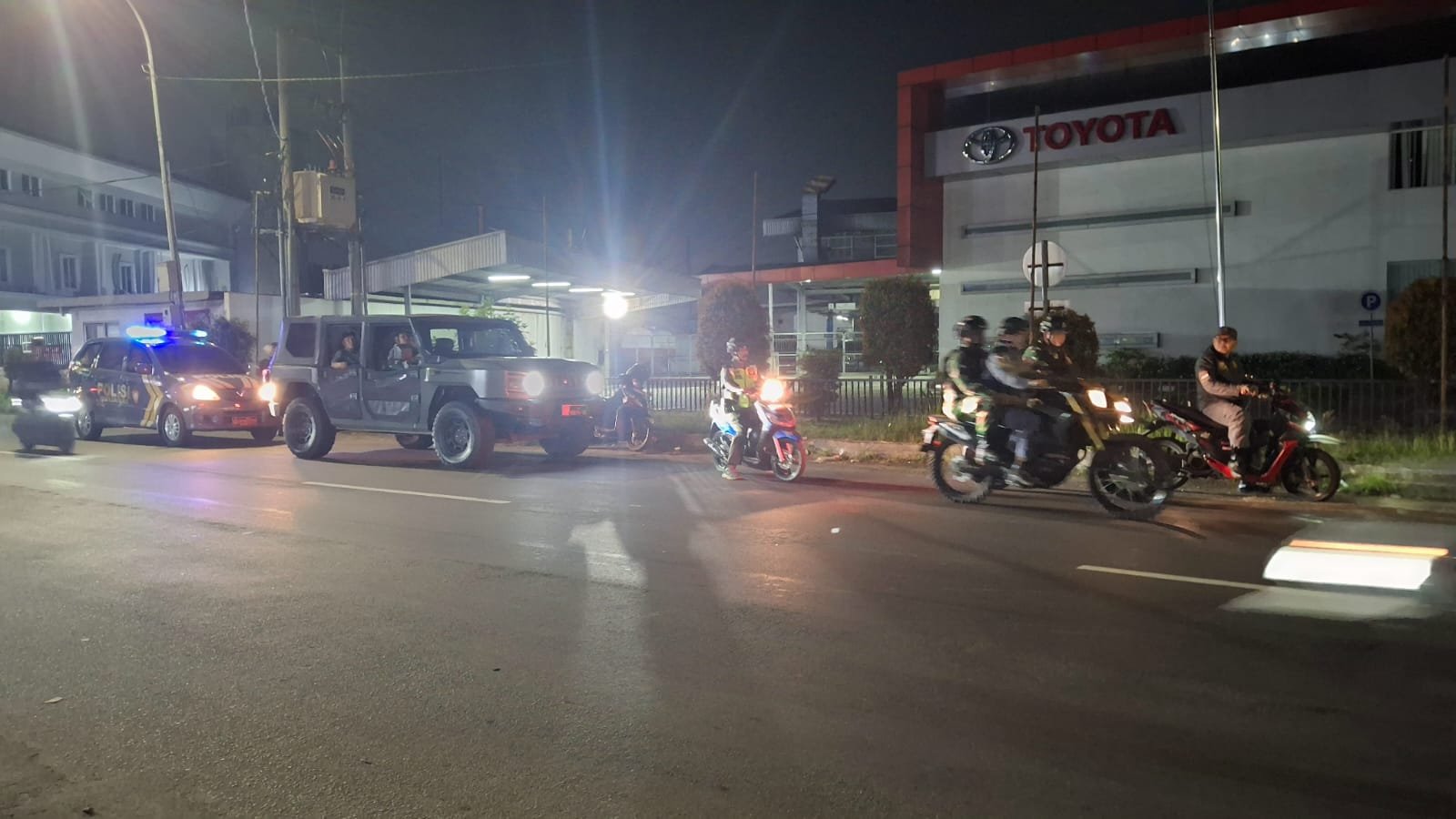 Koramil 03/Sukmajaya Gelar Patroli Komduk Berkendara Maung, Susuri Jalan dan Tempat Rawan